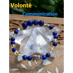 Bracelet en Lapis-Lazuli & Citrine