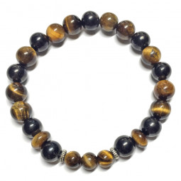 Bracelet en Shungite & Oeil de Tigre