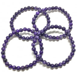 Bracelet Boules en Charoïte Vibrations Cristallines