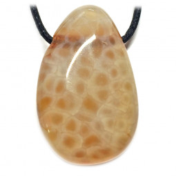 Pendentif en Agate Feu - Pierre Percée