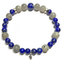 Bracelet en Labradorite & Lapis-Lazuli