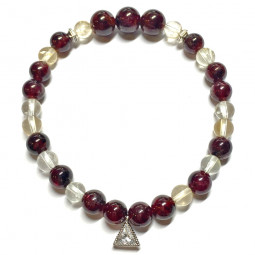 Bracelet Grenat & Citrine