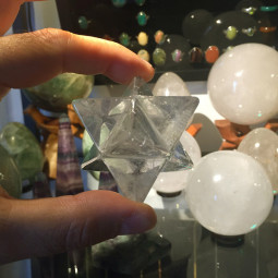 Merkaba en Cristal de Roche 56mm