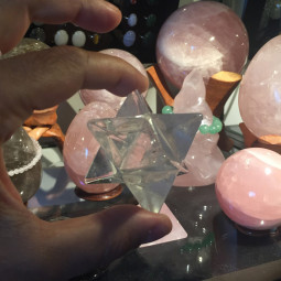 Merkaba en Cristal de Roche 56mm