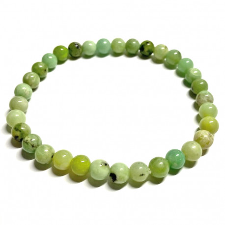 Bracelet en Chrysoprase - Boules de 6mm
