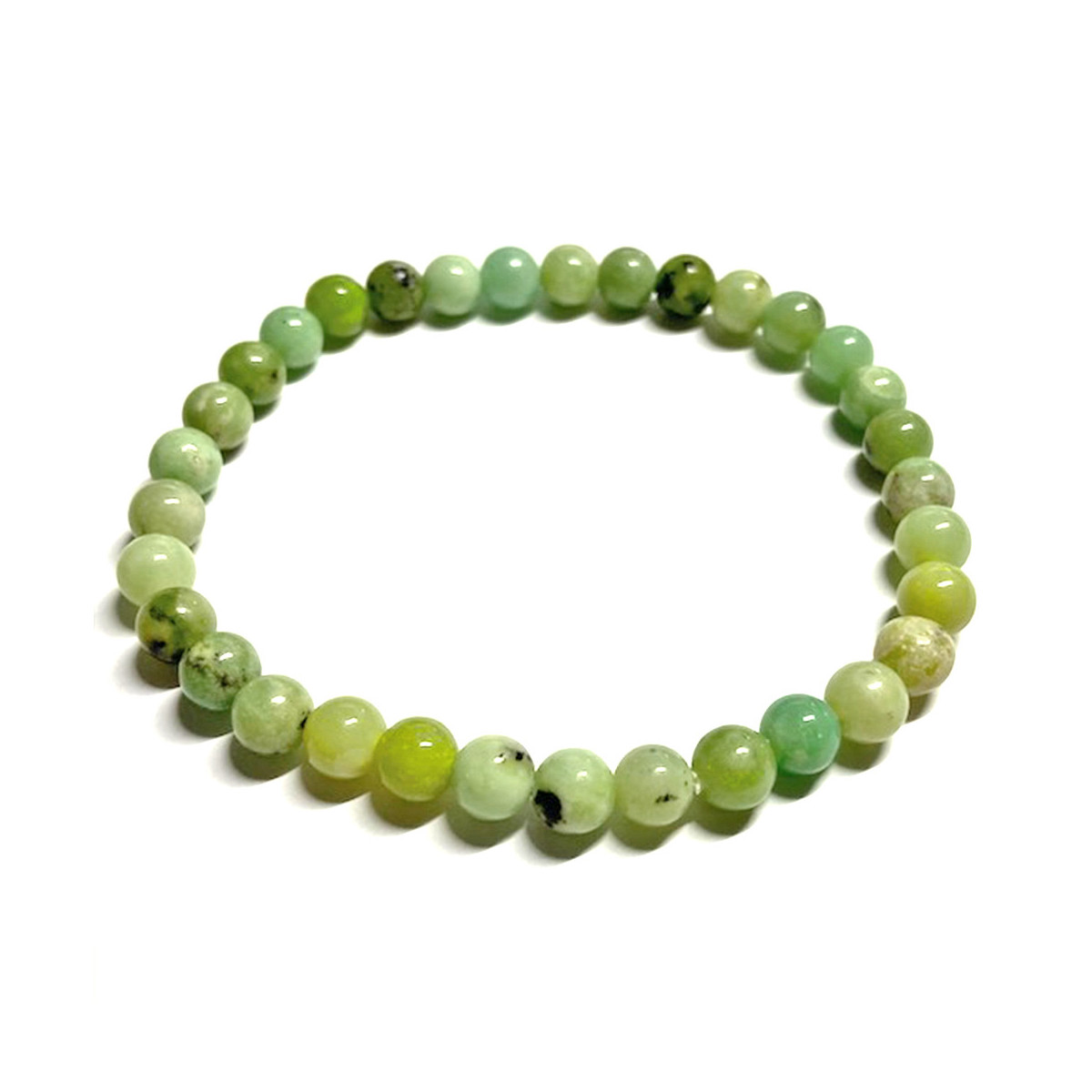 Bracelet en Chrysoprase - Boules de 6mm