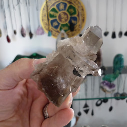 Druse de Quartz Fumé