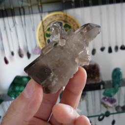 Druse de Quartz Fumé