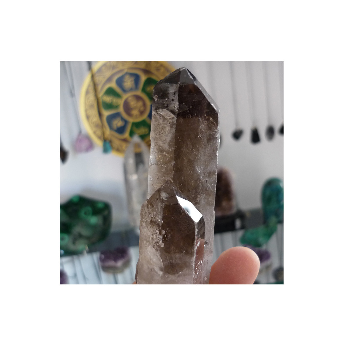 Druse de Quartz Fumé