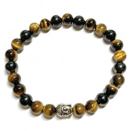 Bracelet en Shungite & Oeil de Tigre