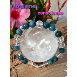 Bracelet Apatite & Cristal de Roche