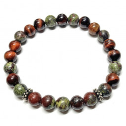 Bracelet Boules Oeil de Taureau & Dragon Stone