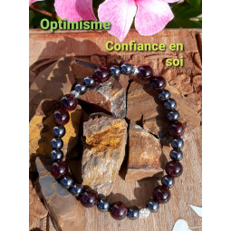 Bracelet Grenat & Hématite