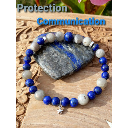 Bracelet en Labradorite & Lapis-Lazuli