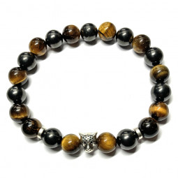 Bracelet en Shungite & Oeil de Tigre