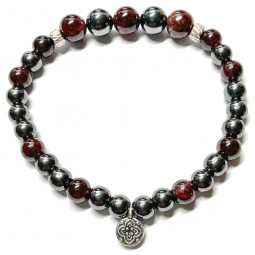 Bracelet Grenat & Hématite