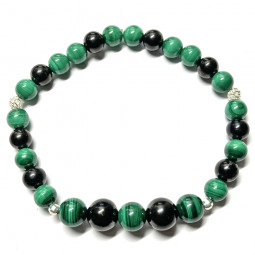 Bracelet en Shungite & Malachite
