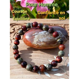 Bracelet Boules Oeil de Taureau & Dragon Stone