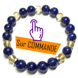 Bracelet en Lapis-Lazuli & Citrine