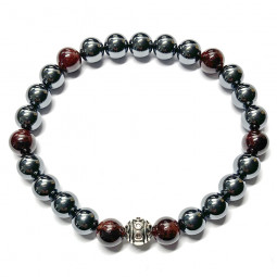 Bracelet Grenat & Hématite