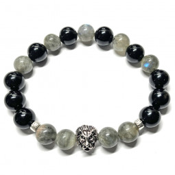 Bracelet en Labradorite & Onyx