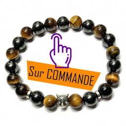 Bracelet en Shungite & Oeil de Tigre
