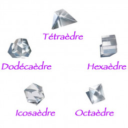 Solides de Platon en Cristal de Roche