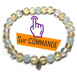 Bracelet en Aigue Marine & Citrine