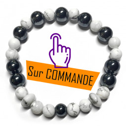 Bracelet Howlite & Hématite