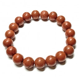 Bracelet Boules en Jaspe Rouge