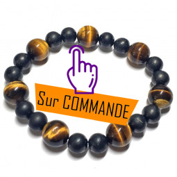 Bracelet en Shungite & Oeil de Tigre