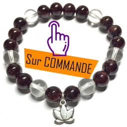 Bracelet Grenat & Cristal de Roche