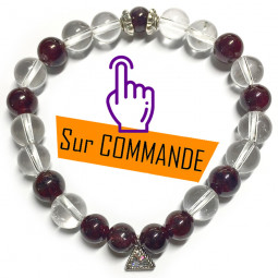 Bracelet Grenat & Cristal de Roche