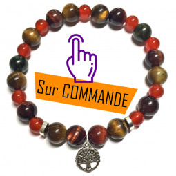 Bracelet en Cornaline & 3 Oeil