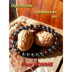 Bracelet Grenat & Hématite