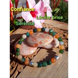 Bracelet en Cornaline & Agate Mousse