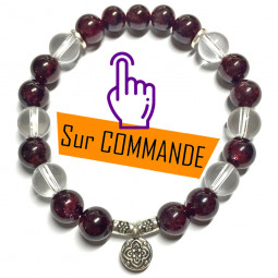 Bracelet Grenat & Cristal de Roche