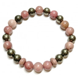 Bracelet en Pyrite & Rhodonite