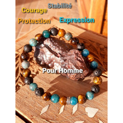 Bracelet Boules 3 Pierres