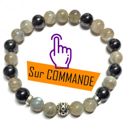 Bracelet en Labradorite & Shungite