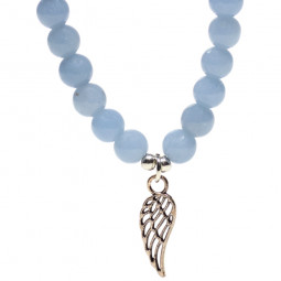 Bracelet en Cristal de Roche & Angélite
