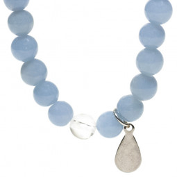 Bracelet en Cristal de Roche & Angélite