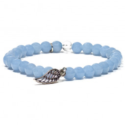 Bracelet en Cristal de Roche & Angélite