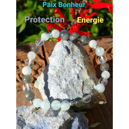 Bracelet Boules 3 Pierres.