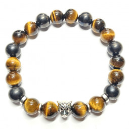 Bracelet en Shungite & Oeil de Tigre