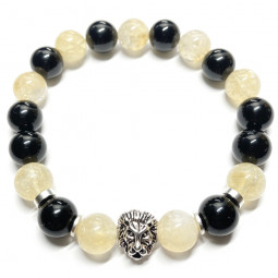 Bracelet en Citrine & Onyx