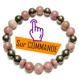 Bracelet en Pyrite & Rhodonite