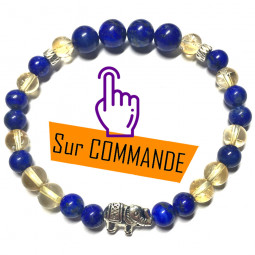 Bracelet en Lapis-Lazuli & Citrine