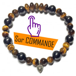 Bracelet en Shungite & Oeil de Tigre