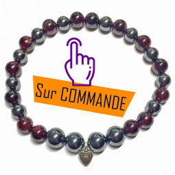 Bracelet Grenat & Hématite